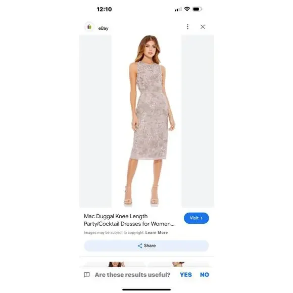 Mac Duggal Beaded Mesh Midi Cocktail Dress In Vintage Lilac Purple